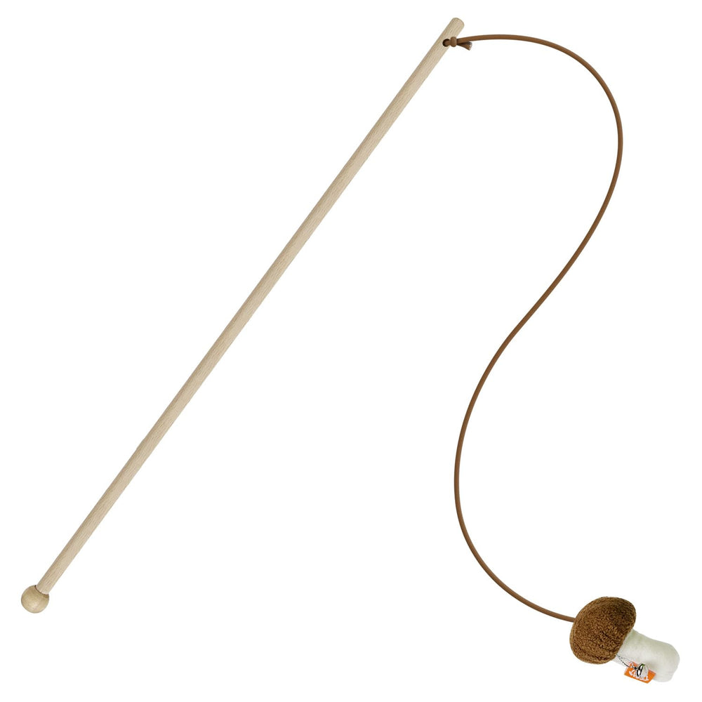 TTcat cat wand wood stick for safe indoor play and extended reach
