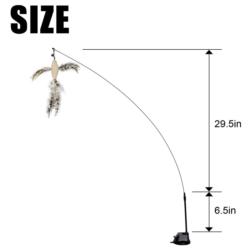 TTcat cat-wands-two-steel-wire close-up for hands-on engagement and hunting-style play.