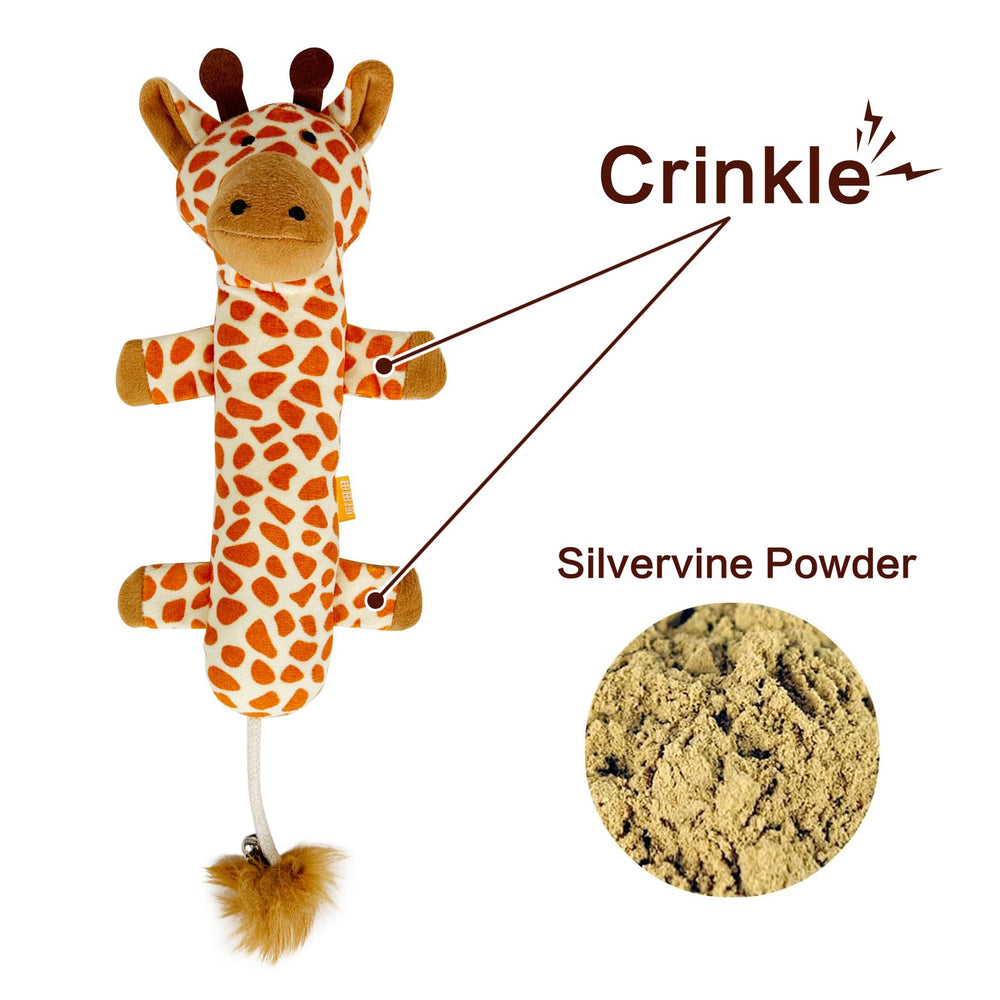 TTcat catnip-silvervine pillow crinkle detail boosts curiosity during playtime