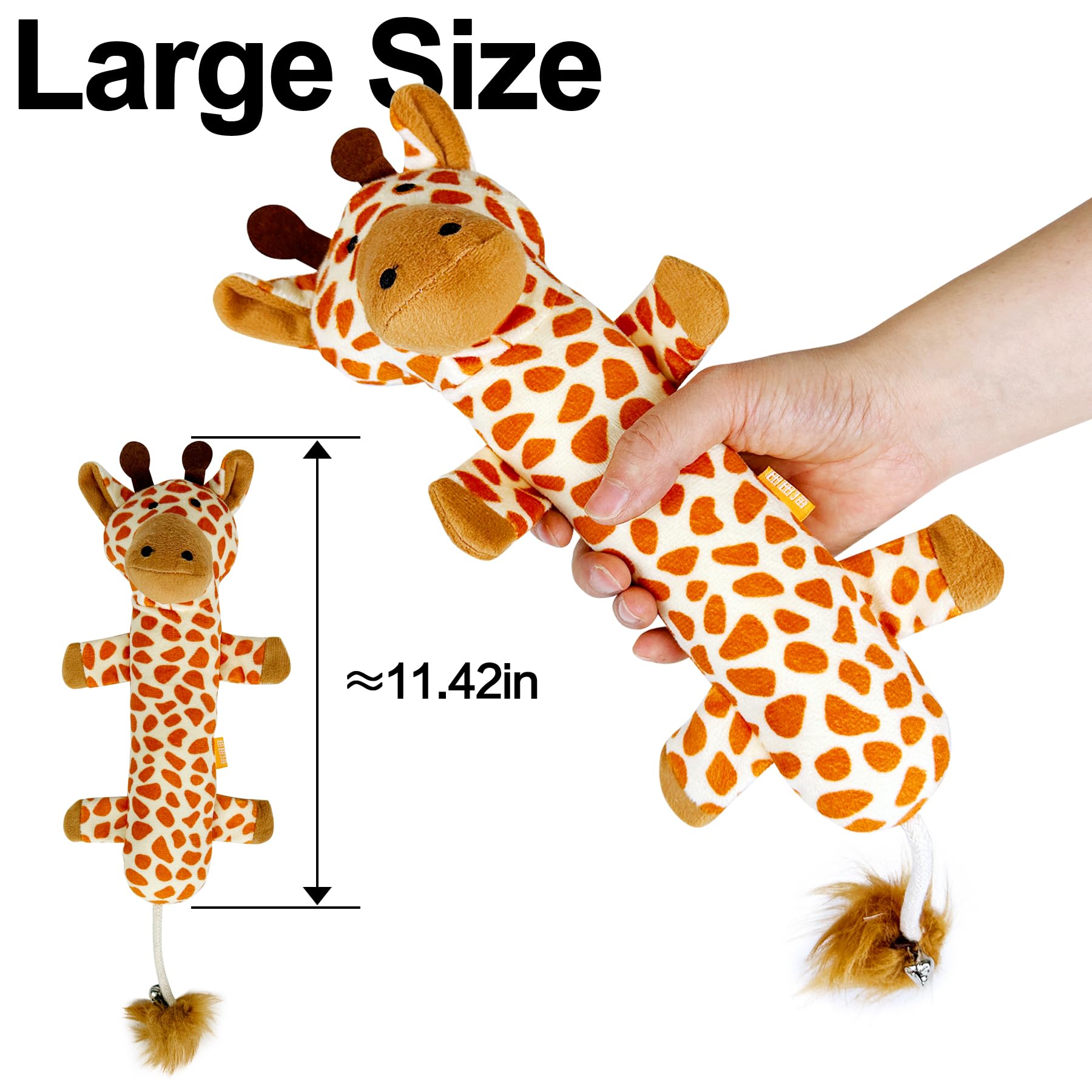 TTcat catnip-silvervine pillow giraffe side view encouraging hunting and snuggling