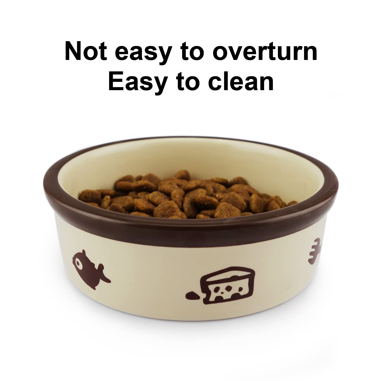 TTcat bowl glossy glaze for quick, thorough cleaning.