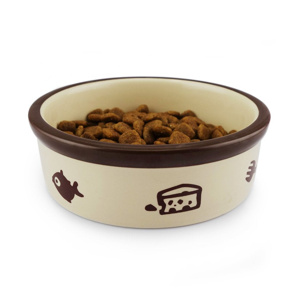 TTcat bowl features heavy base to resist tipping during meals.