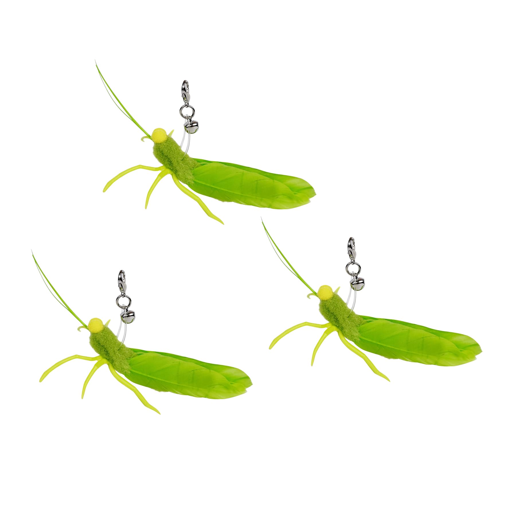 TTcat feather cat toy attachments grasshopper-refill engaging, encourages interactive play and natural hunting instincts