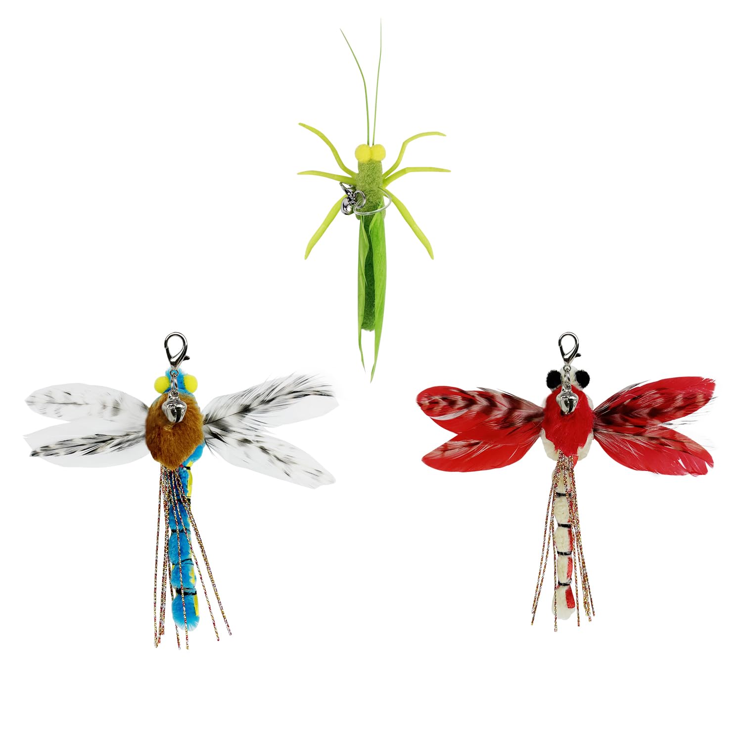 TTcat feather cat toy dragonfly refill designed for interactive hunting-play sessions.