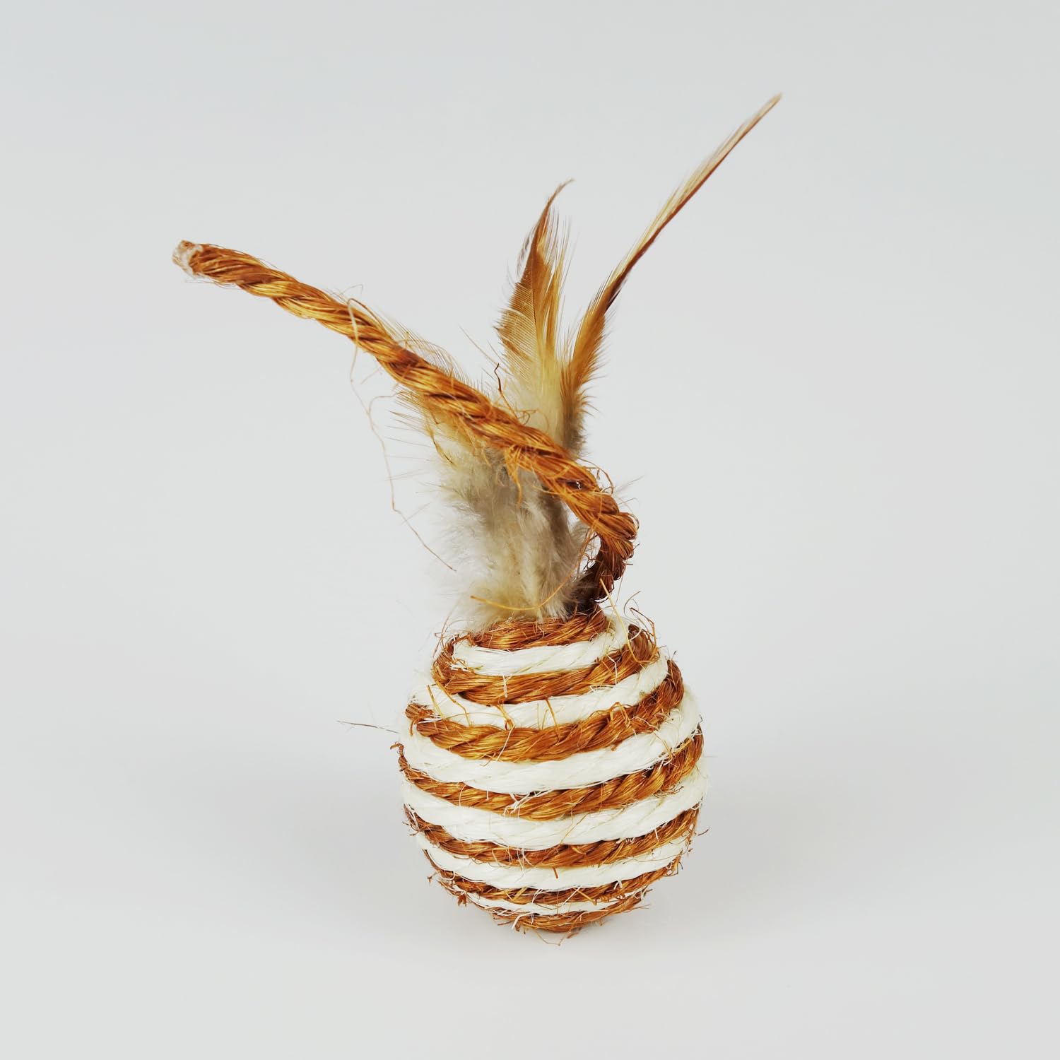 TTcat feather detail image hints at prey-like flutter to entice pouncing.