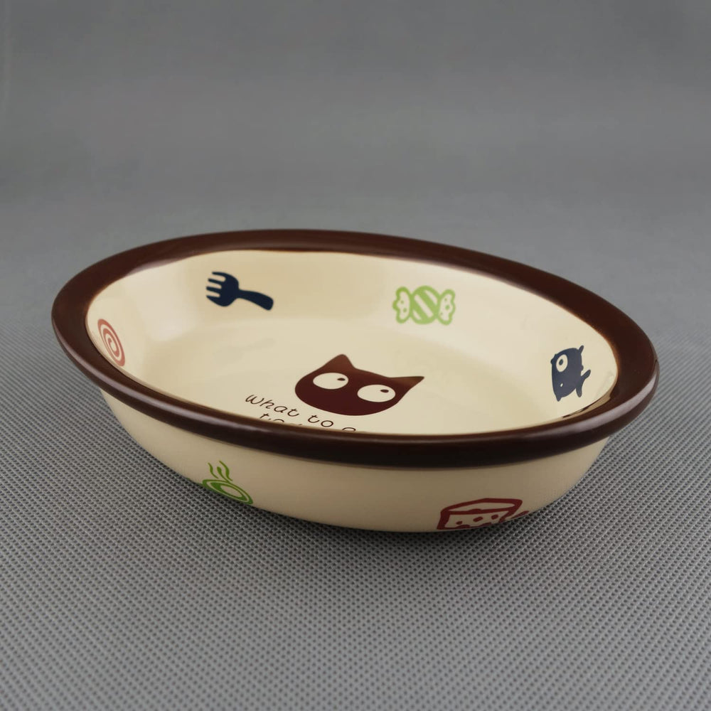 TTcat Oval Ceramic Cat Food Bowl multi-use design supports meals, water, and snacks with cat-friendly versatility.