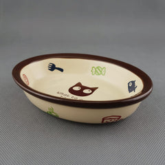 TTcat Oval Ceramic Cat Food Bowl multi-use design supports meals, water, and snacks with cat-friendly versatility.