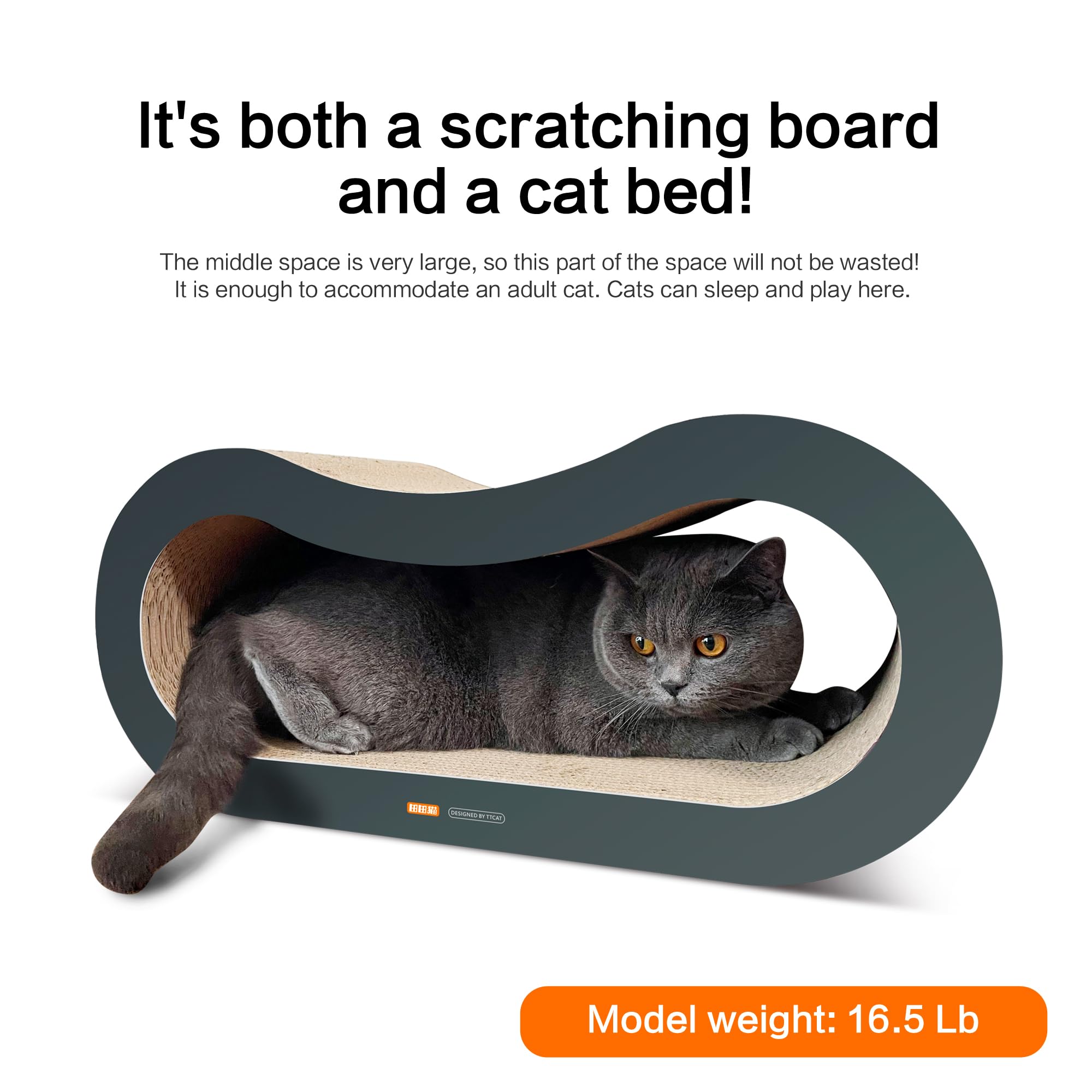 TTcat reversible-scratch surface doubles scratching life for longer use.