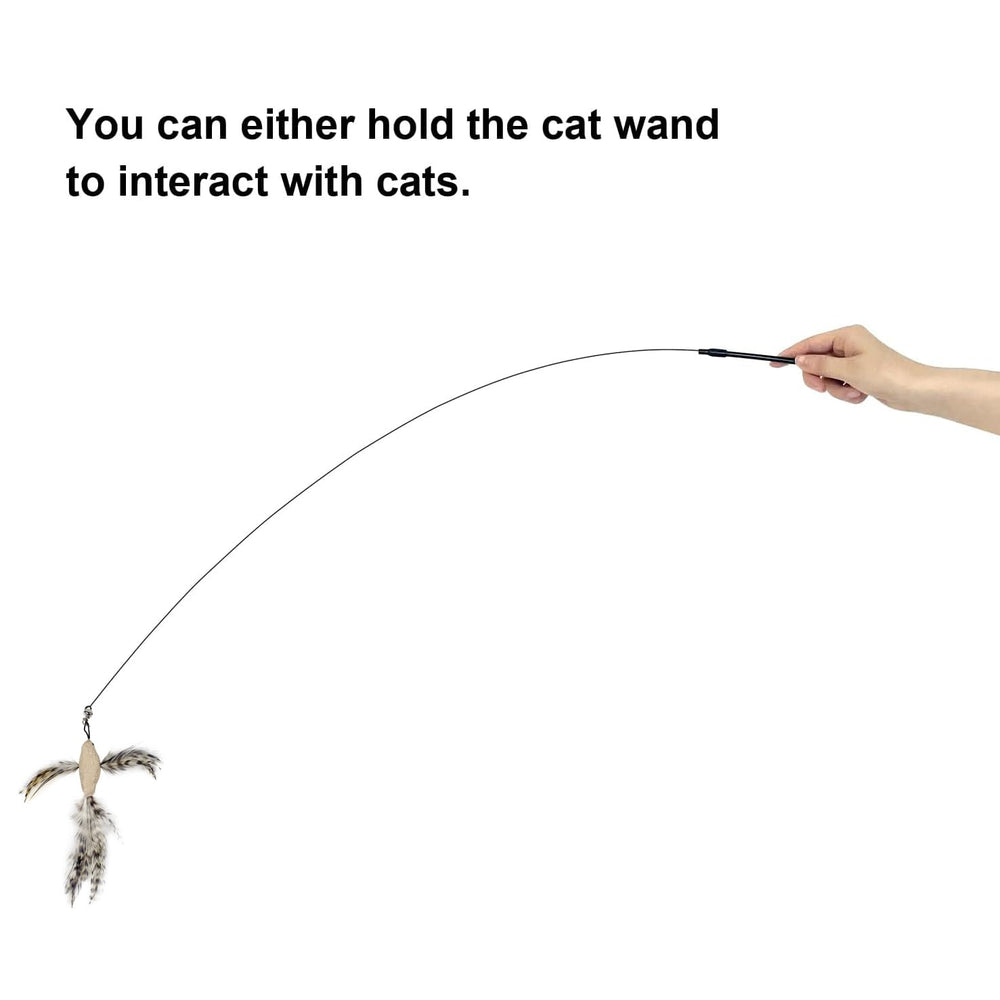 TTcat safety-clasps easy-feather-change feature supports long-lasting indoor entertainment.