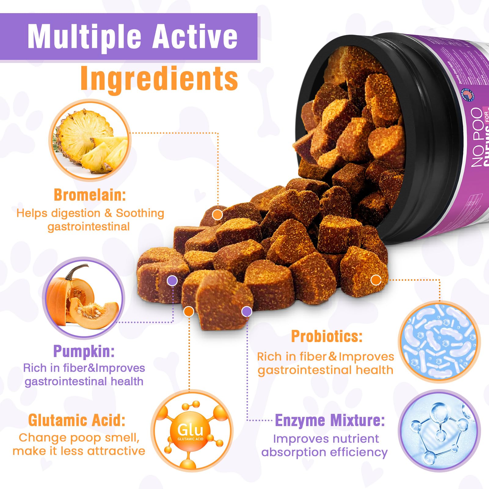 TTIXRL digestive enzymes and probiotics graphic highlighting gut support.