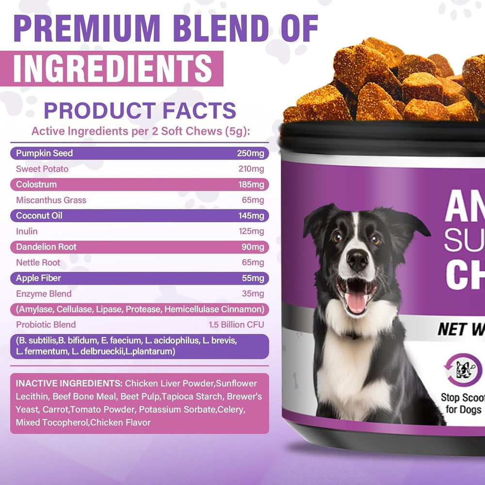 TTIXRL dog anal gland soft chews closeup chicken flavor appealing daily reward
