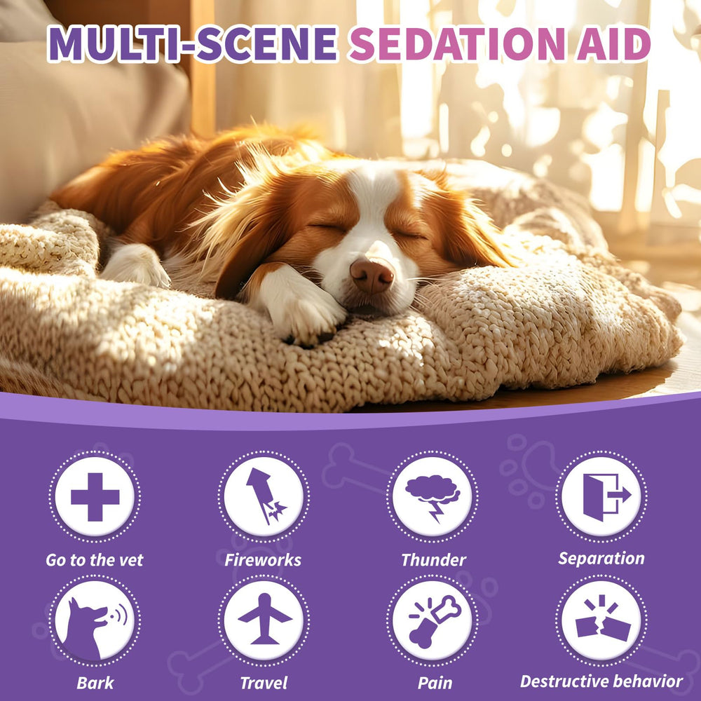 TTIXRL dog sleep-aid melatonin packaging highlights product for pet bedtime routines.