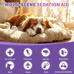 TTIXRL dog sleep-aid melatonin packaging highlights product for pet bedtime routines.