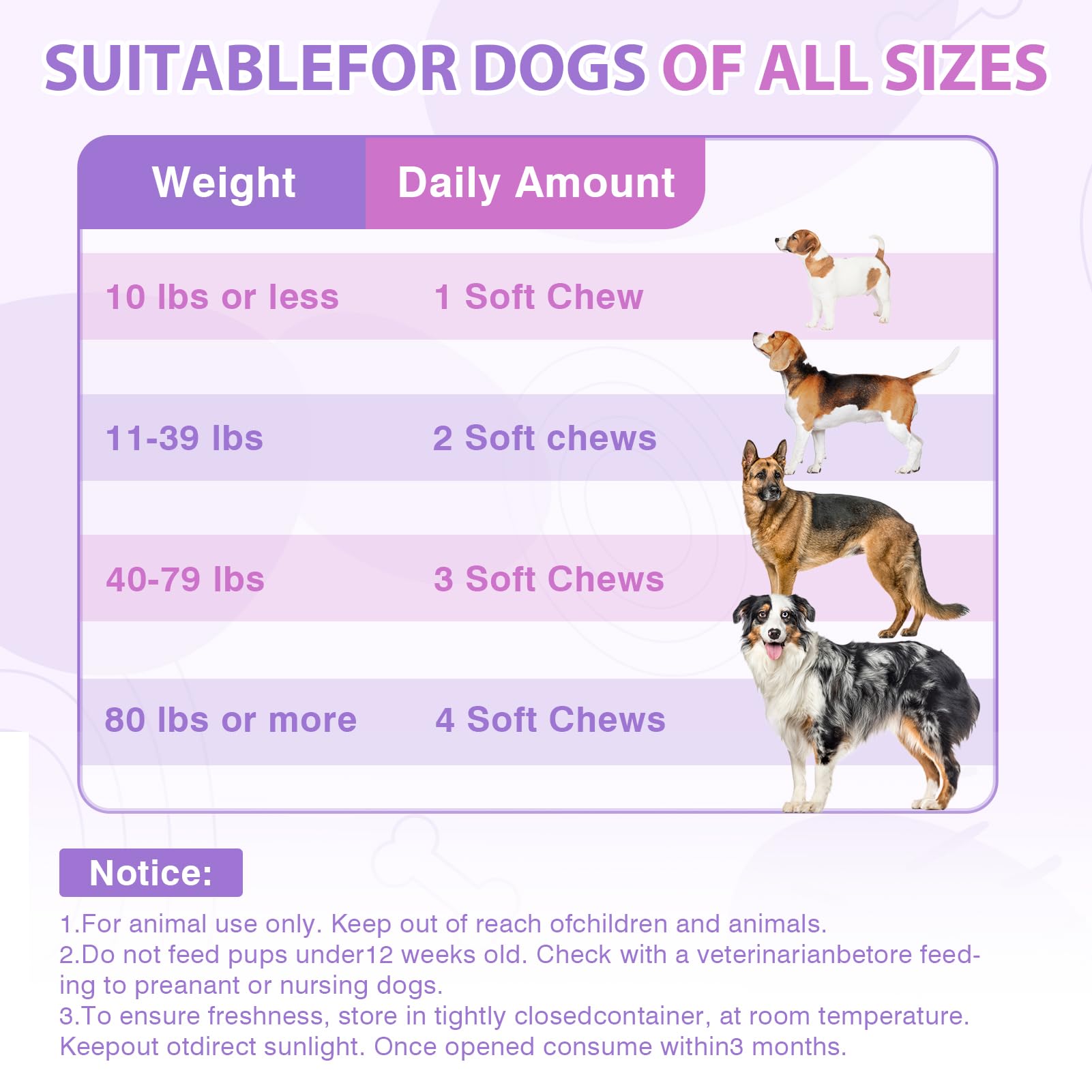 TTLXRI dog allergy chews immune support through probiotics and vitamins