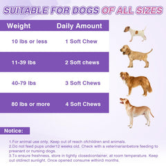 TTLXRL chicken dog allergy chews 200ct dog-chew: dog enjoying a treat.