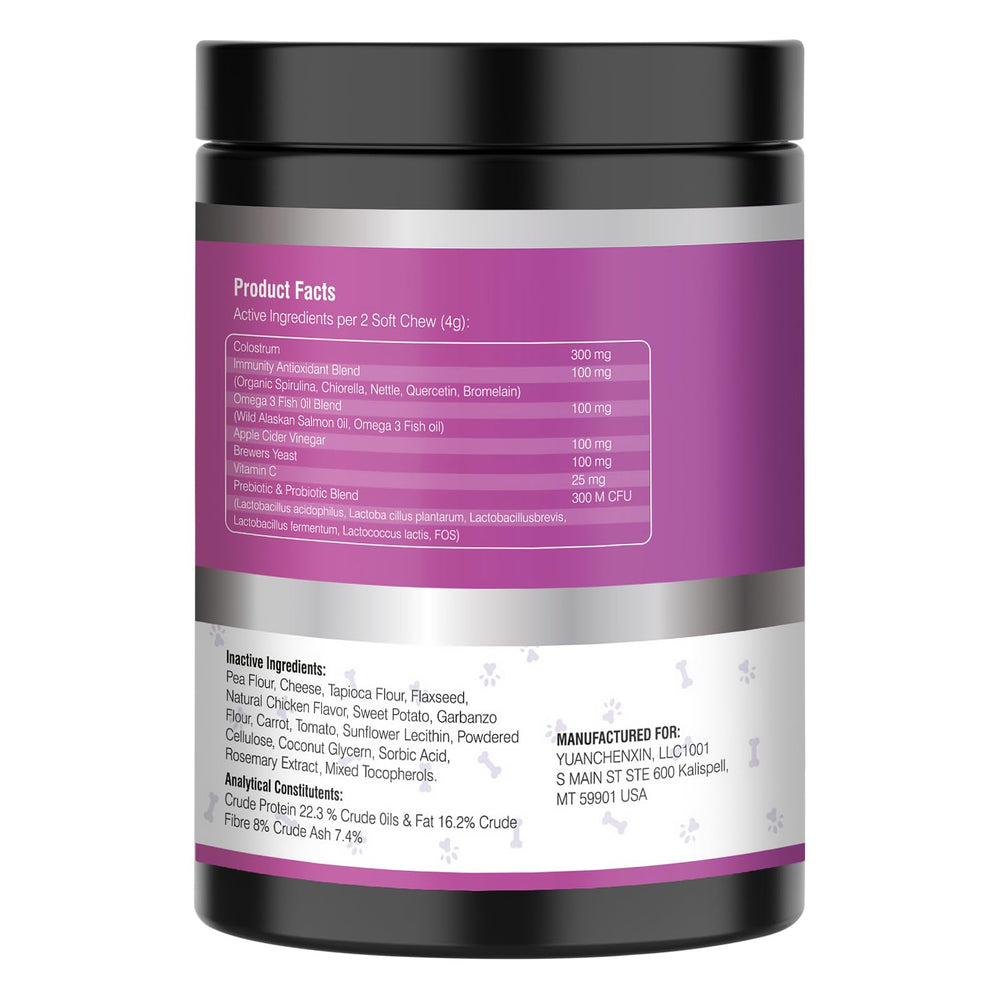 TTLXRL dog coat glow after using allergy chews