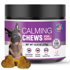 TTLXRL hemp calming chews bottle ready for daily dog anxiety relief with hemp oil.