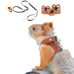 TTMIMIK squirrel harness and leash set full 3-pack view with adjustable straps for small-pet use.