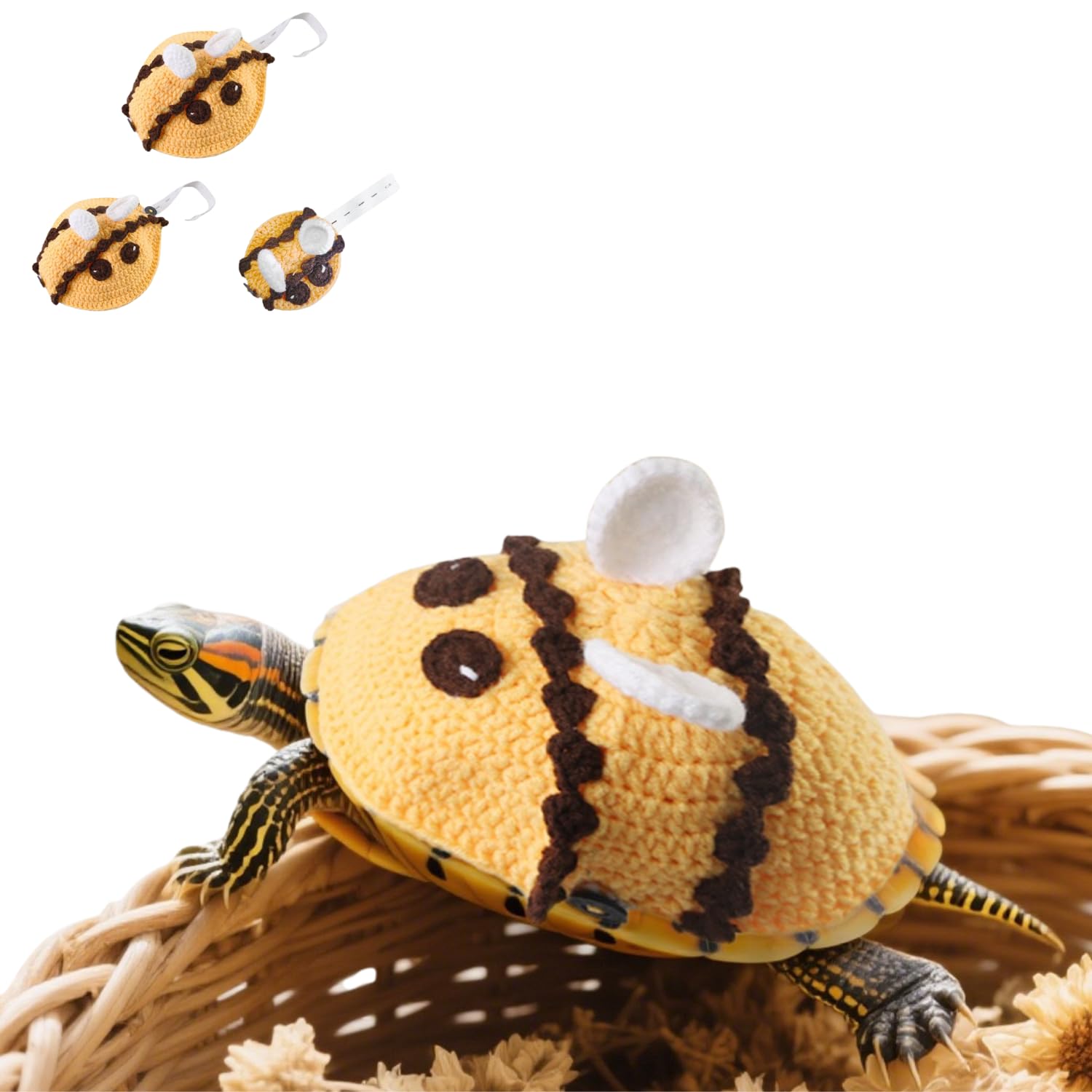 TTMIMIK turtle sweater handmade-knit small back view highlights cozy warmth and turtle protection