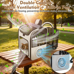 TTPet expandable interior space enables pets to stretch during hikes and trips.