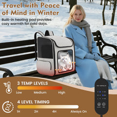 TTPet backpack ventilation mesh panel provides ample airflow during travel for calmer pets.