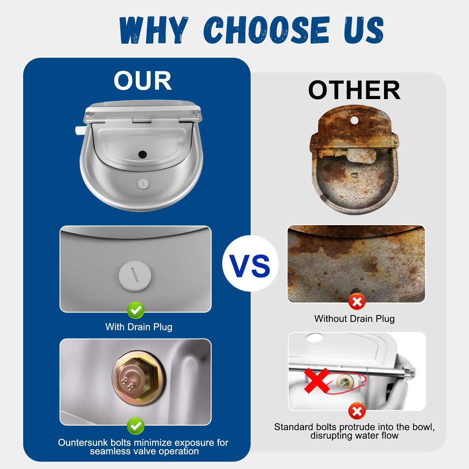 TUHPIBK GHT adapter compatible faucet threading for versatile setup.