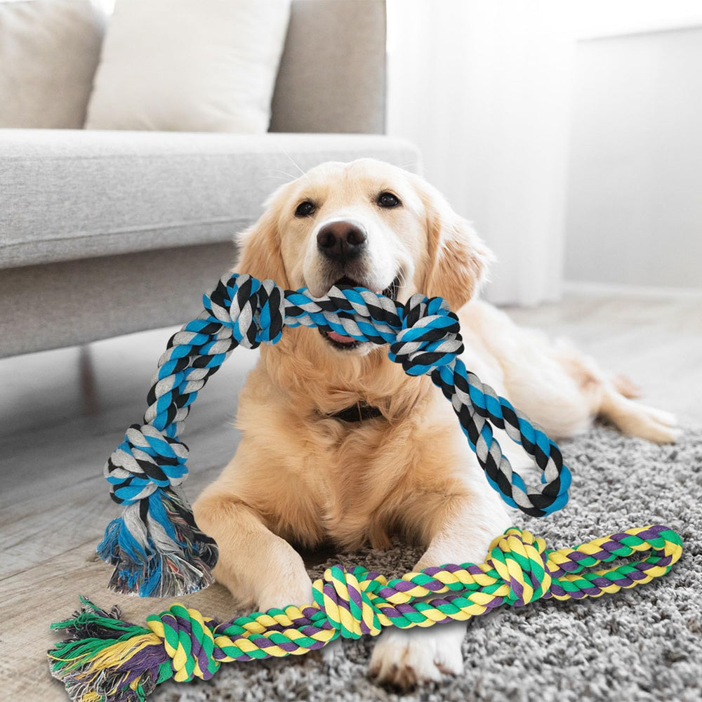 TUAHOO large-breed rope toy safety reminder shot for supervised play