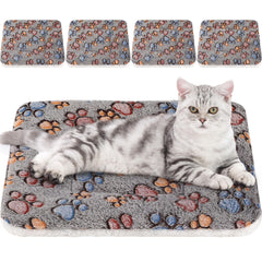 Tuanse 4-pack ultra-soft bed mat with paw pattern for versatile small-animal crates and comfy rests.