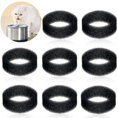 Tuanse cat fountain filter round foam 8pcs pack keeps water fresh
