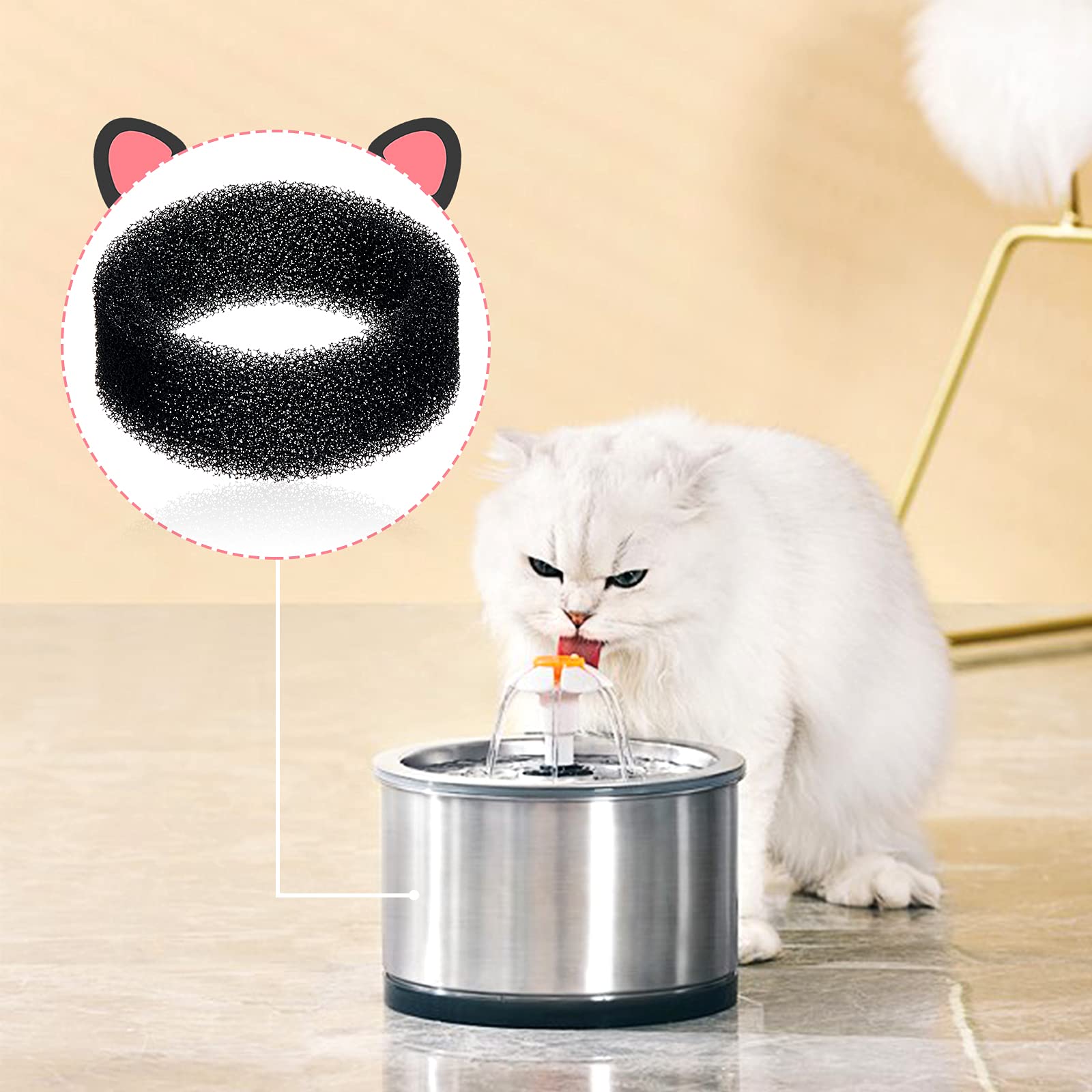 Tuanse filtered water clarity visual highlights pet water cleanliness
