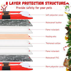 Tuanse heated pet pad 12-level dial shows precise warmth customization.