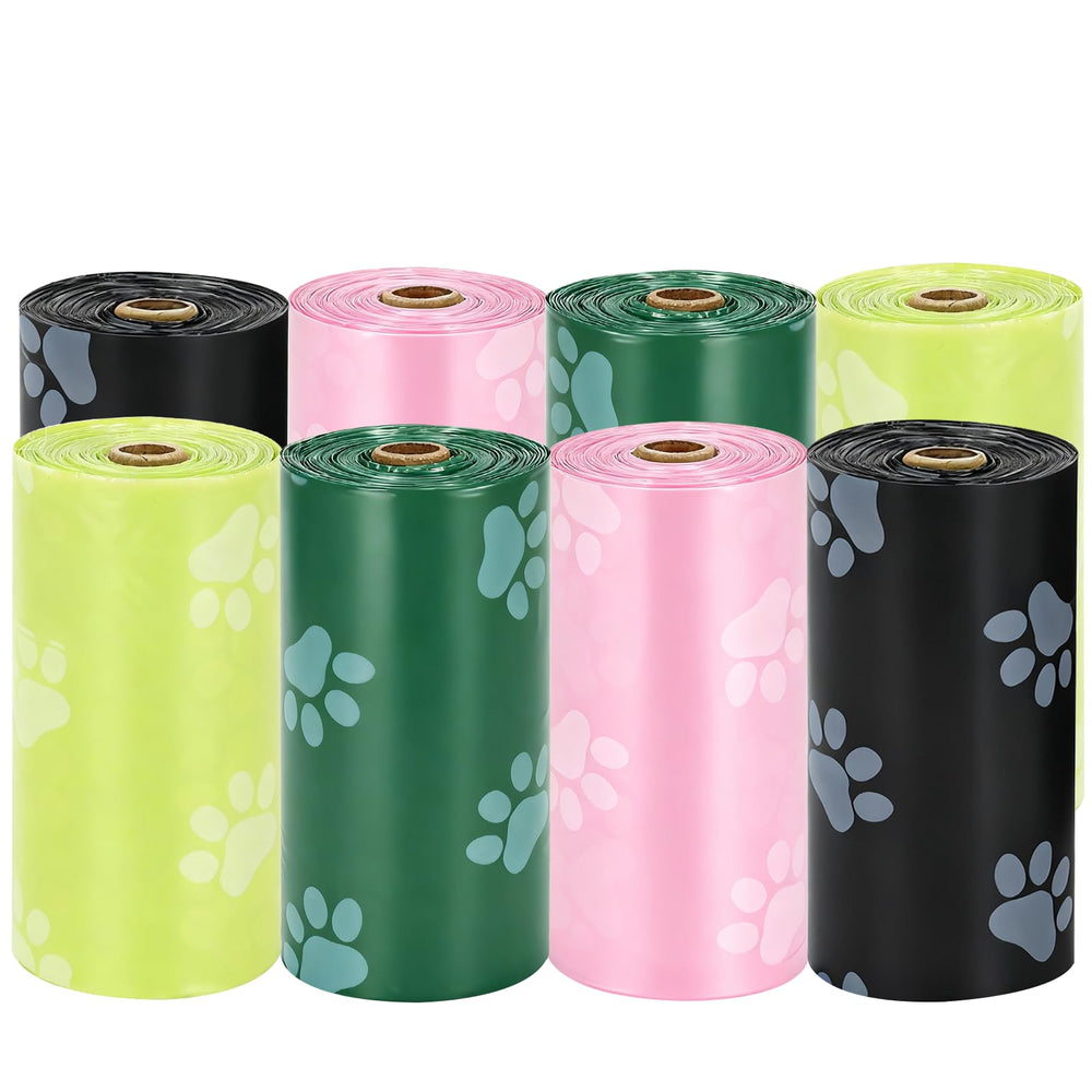 Tubasion 120pcs thick dog poop bags rolls leakproof for mess-free walks