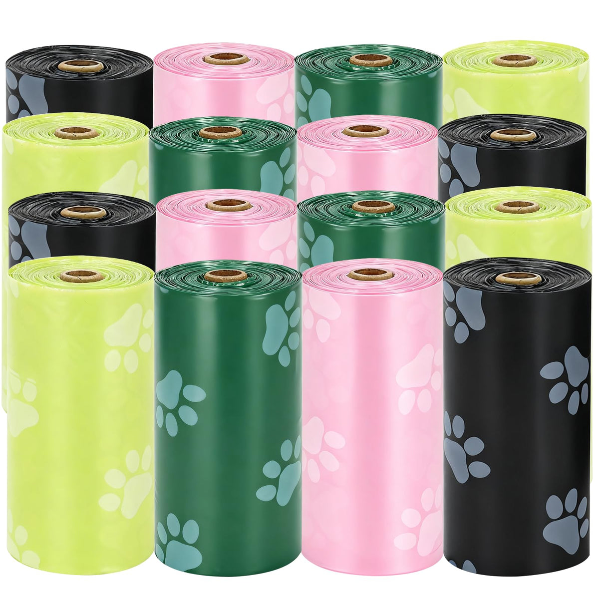 Tubasion 240Pcs thick dog poop bags roll demonstrate reinforced leak-proof design for walks.