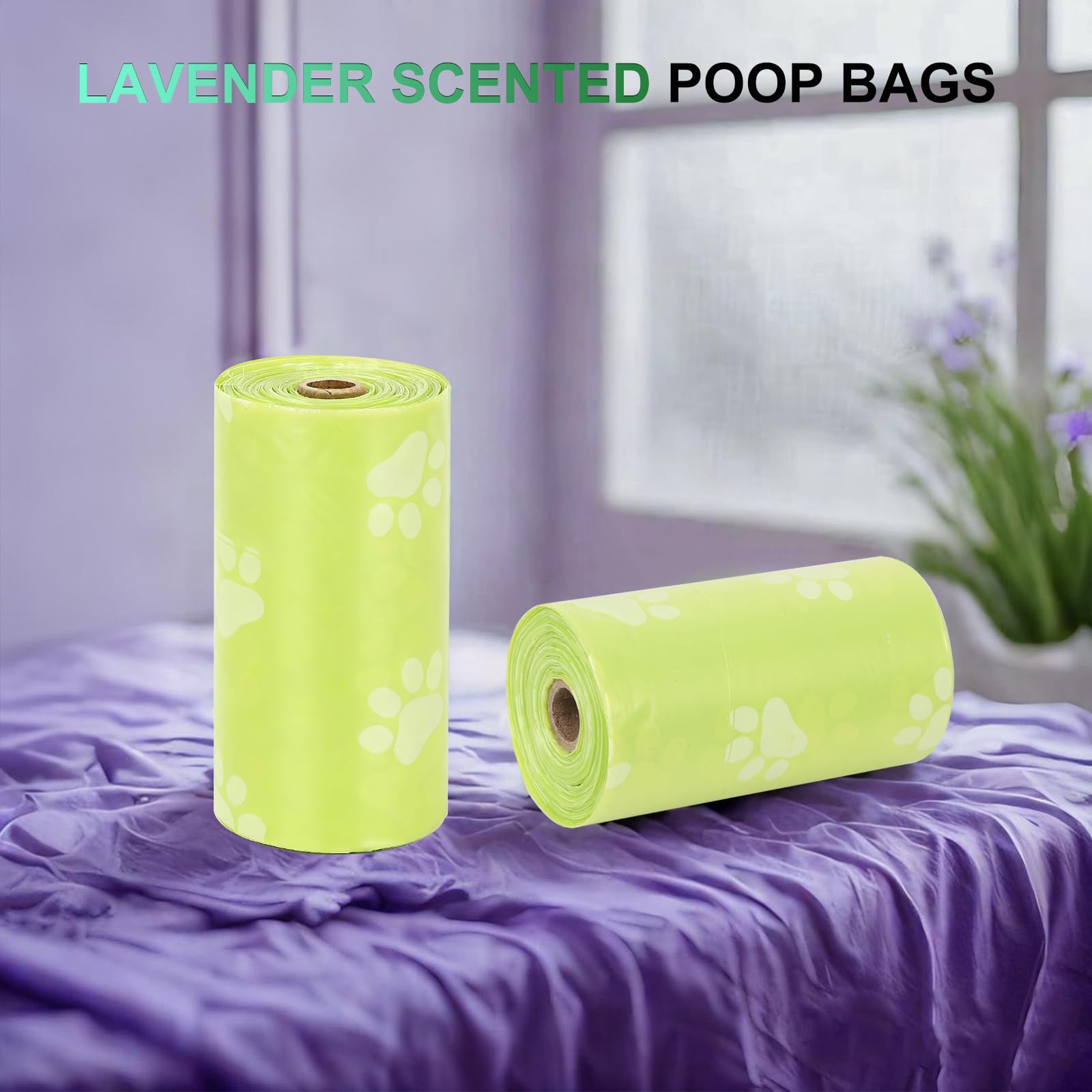 Tubasion bag-holder-compatible poop bags for leash use and easy disposal.