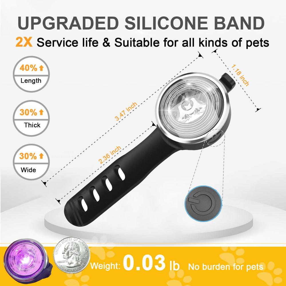 Tubasion dog lights IPX6 waterproof design withstands rain.