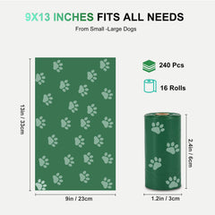 Tubasion leak-proof dog poop bags closeup shows tear resistance during cleanup.