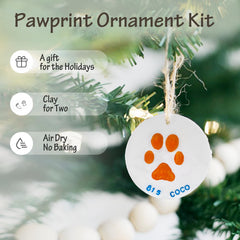 Tubuui inkless clay paw prints air-drying into crisp keepsakes