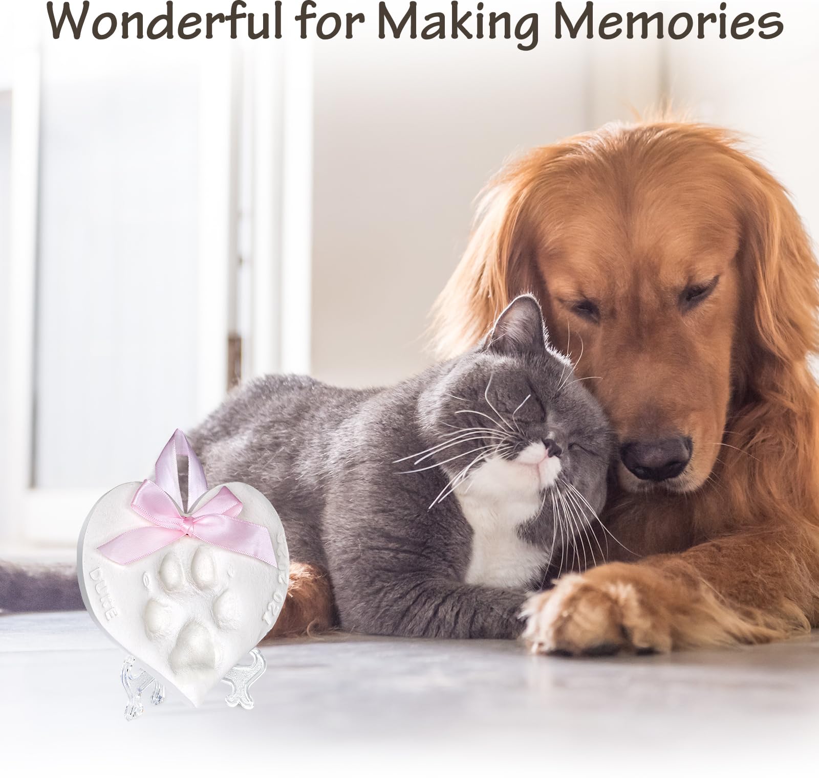 Tubuui paw print kit features name ornaments for personalized keepsakes