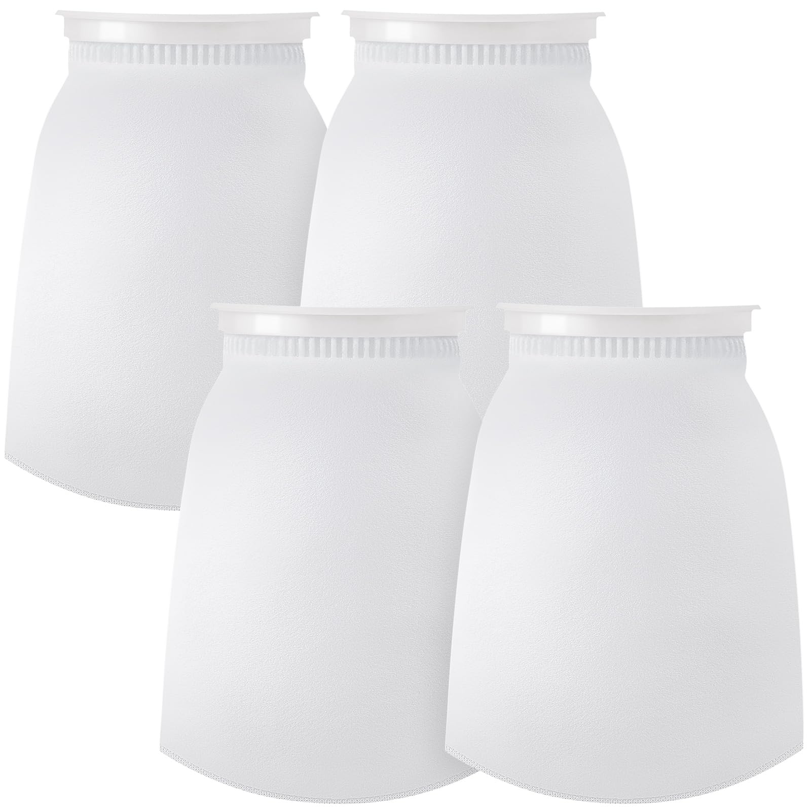 Tudomro aquarium filter sock white closeup showing eight-pack for debris filtration