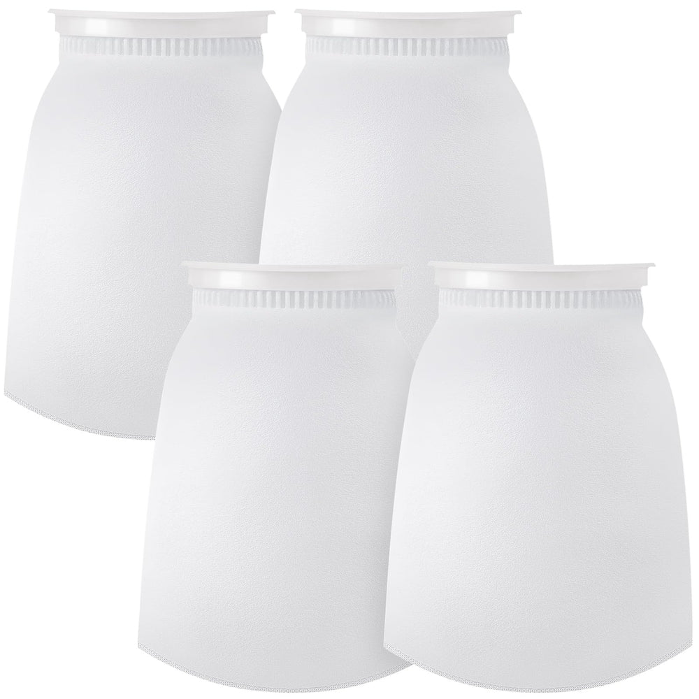 Tudomro aquarium filter sock white closeup showing eight-pack for debris filtration