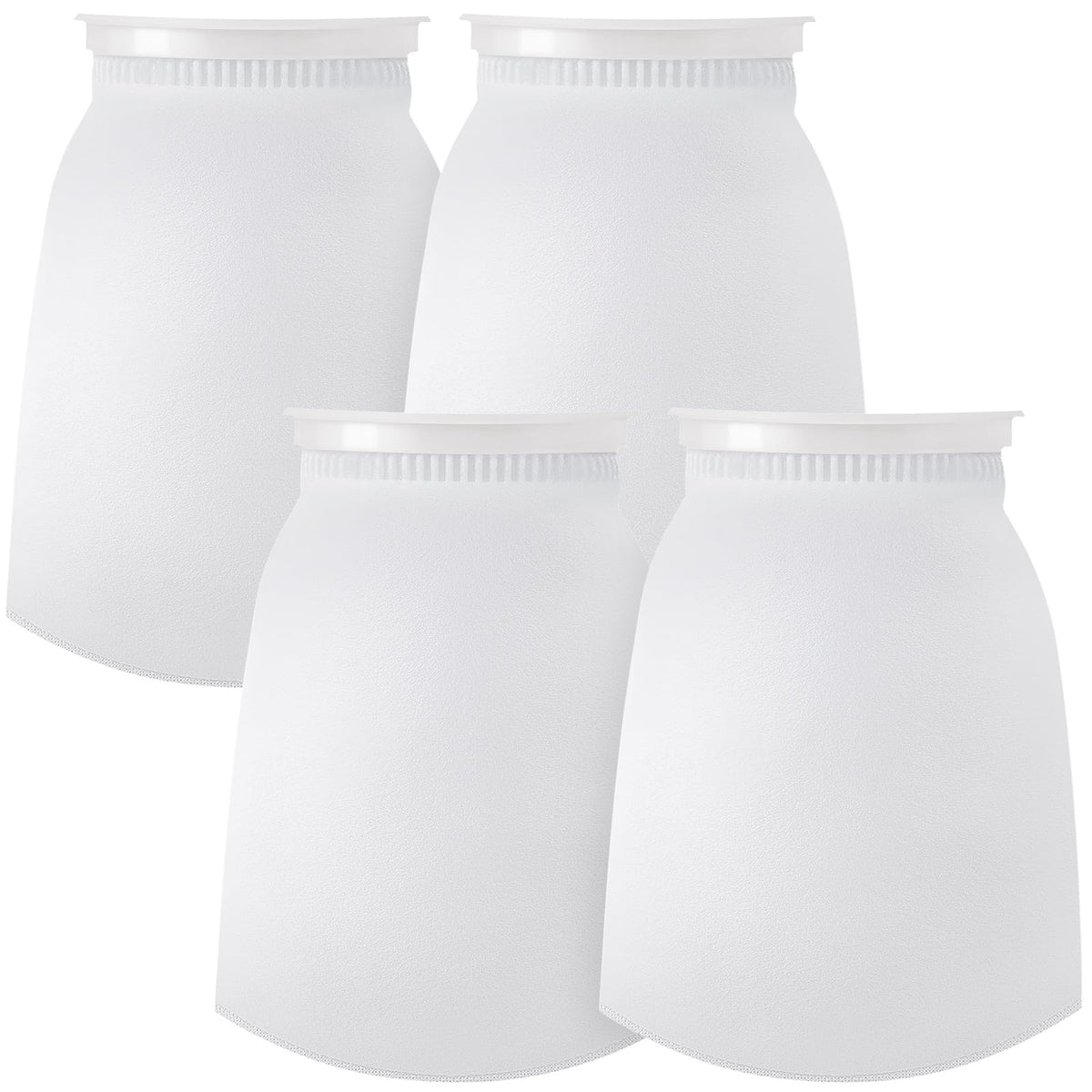 Tudomro aquarium filter sock white closeup showing eight-pack for debris filtration