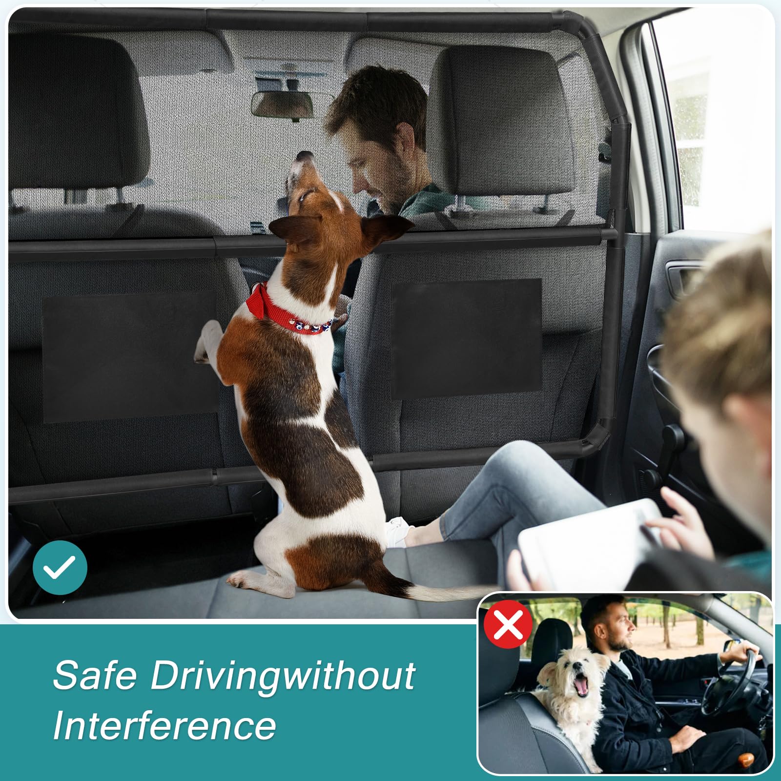 Tuenort dog car barrier easy-assembly design with no tools required.