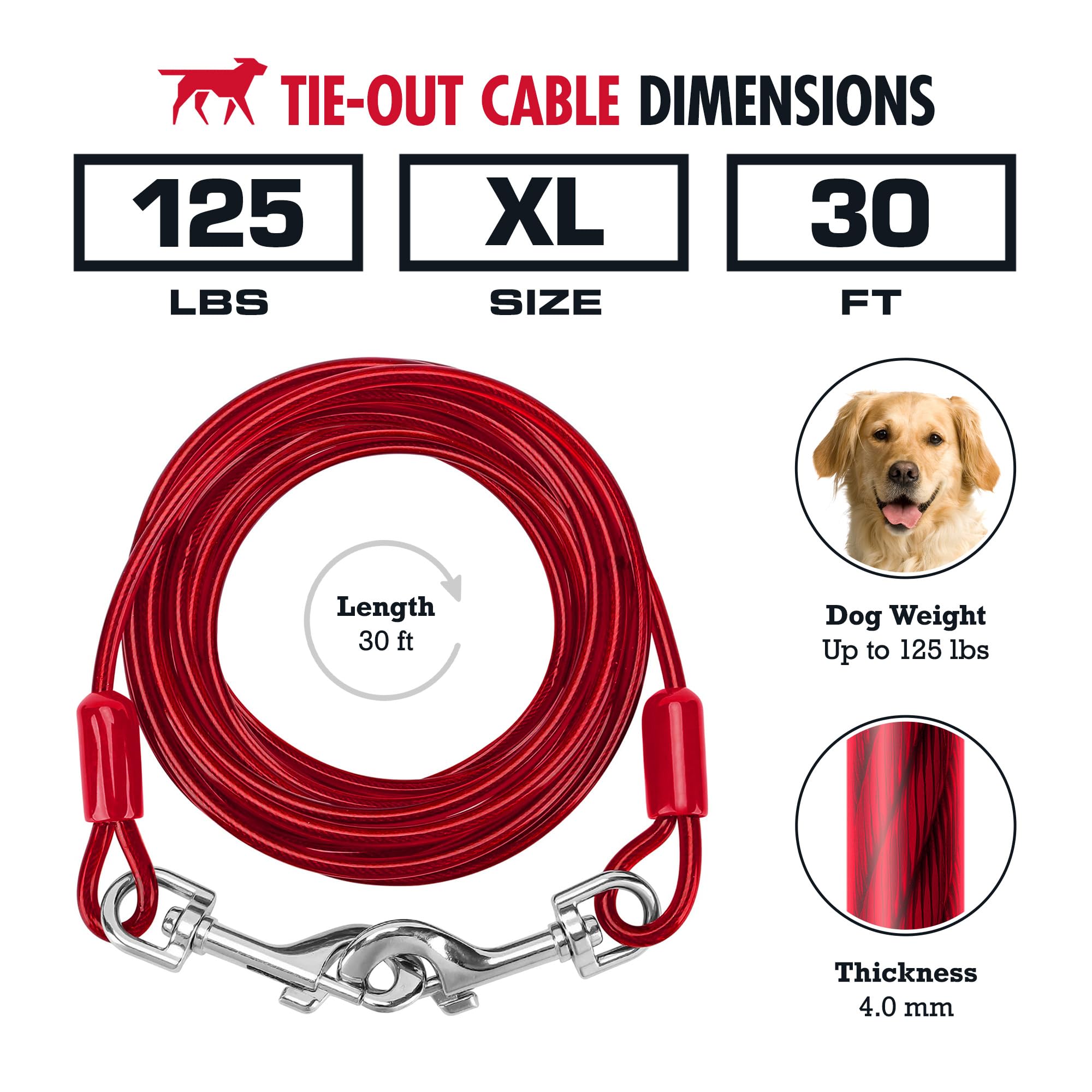 Tuff Pupper 360-degree swivel clips in action prevent tangles during use.