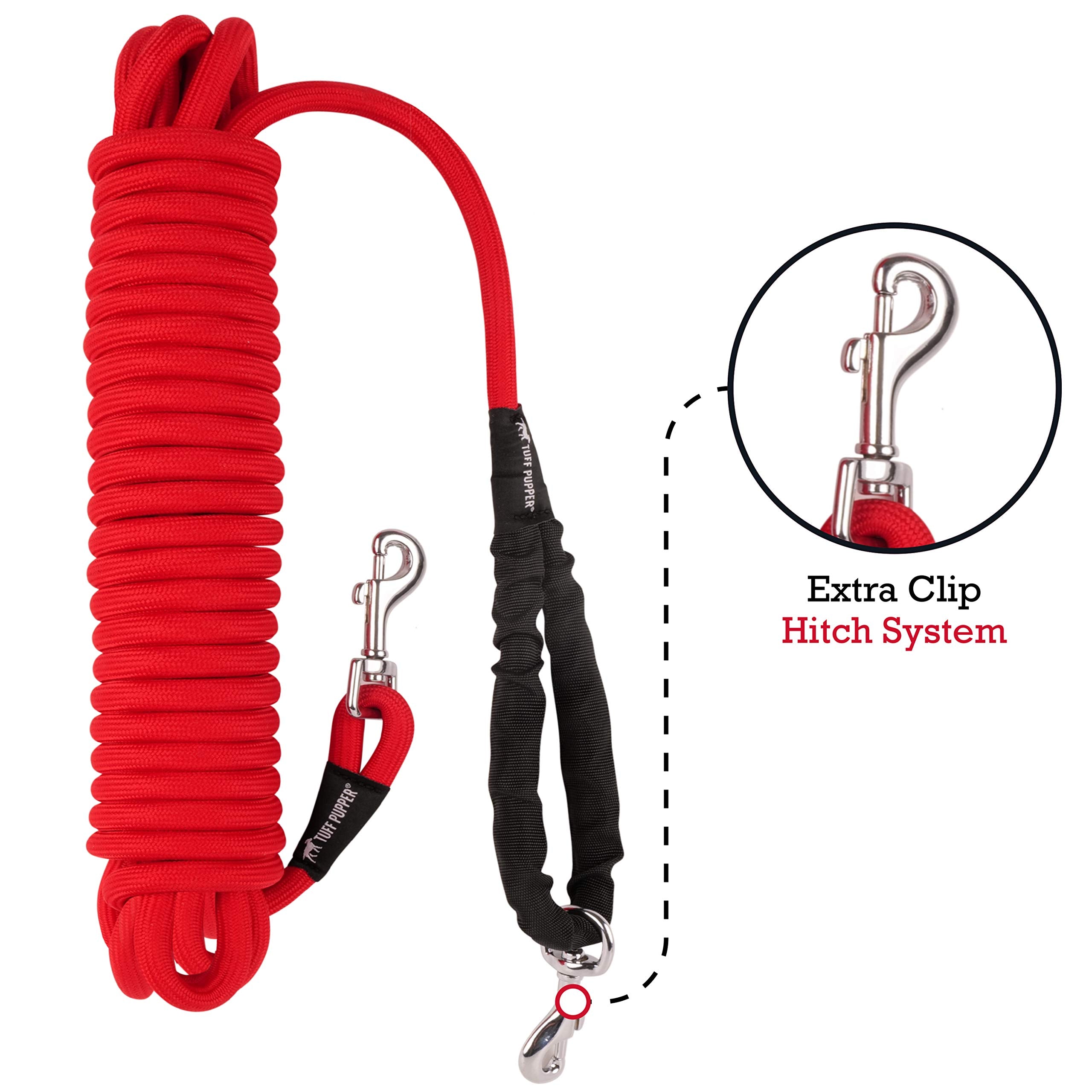 Tuff Pupper 360-degree nickel-plated swivel closeup reduces tangles.