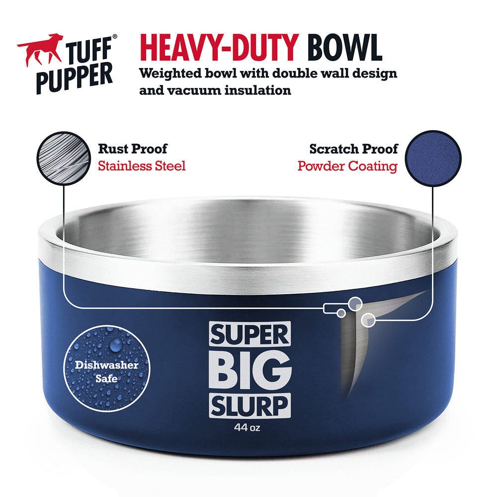 Tuff Pupper 44oz capacity bowl ready for small to medium pets during meals