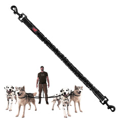 Tuff Pupper add-on bungee leash side view for triple-dog hands-free walking setup.