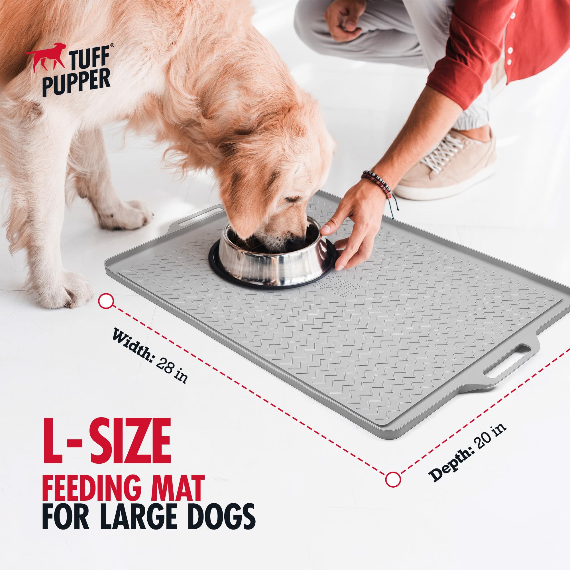 Tuff Pupper dishwasher-safe feeding mat for quick hygienic cleanup