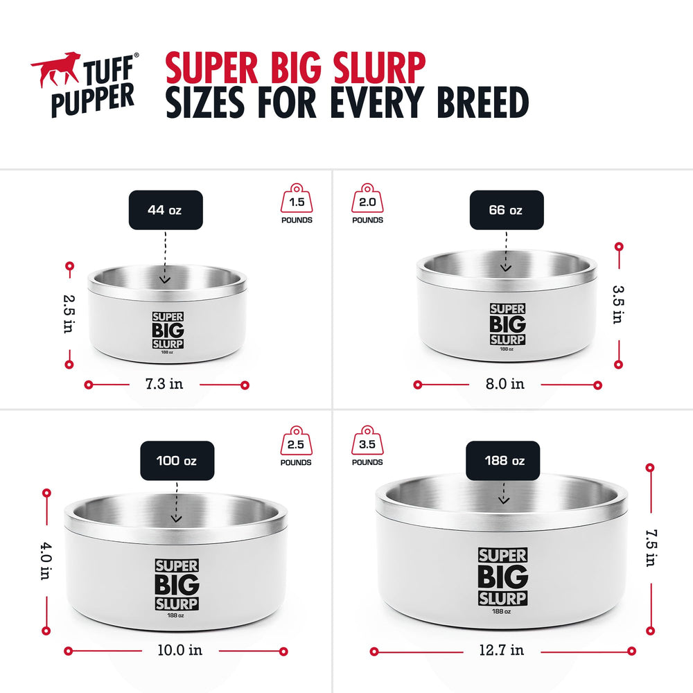 Tuff Pupper dishwasher-safe bowl for easy top-rack cleaning.