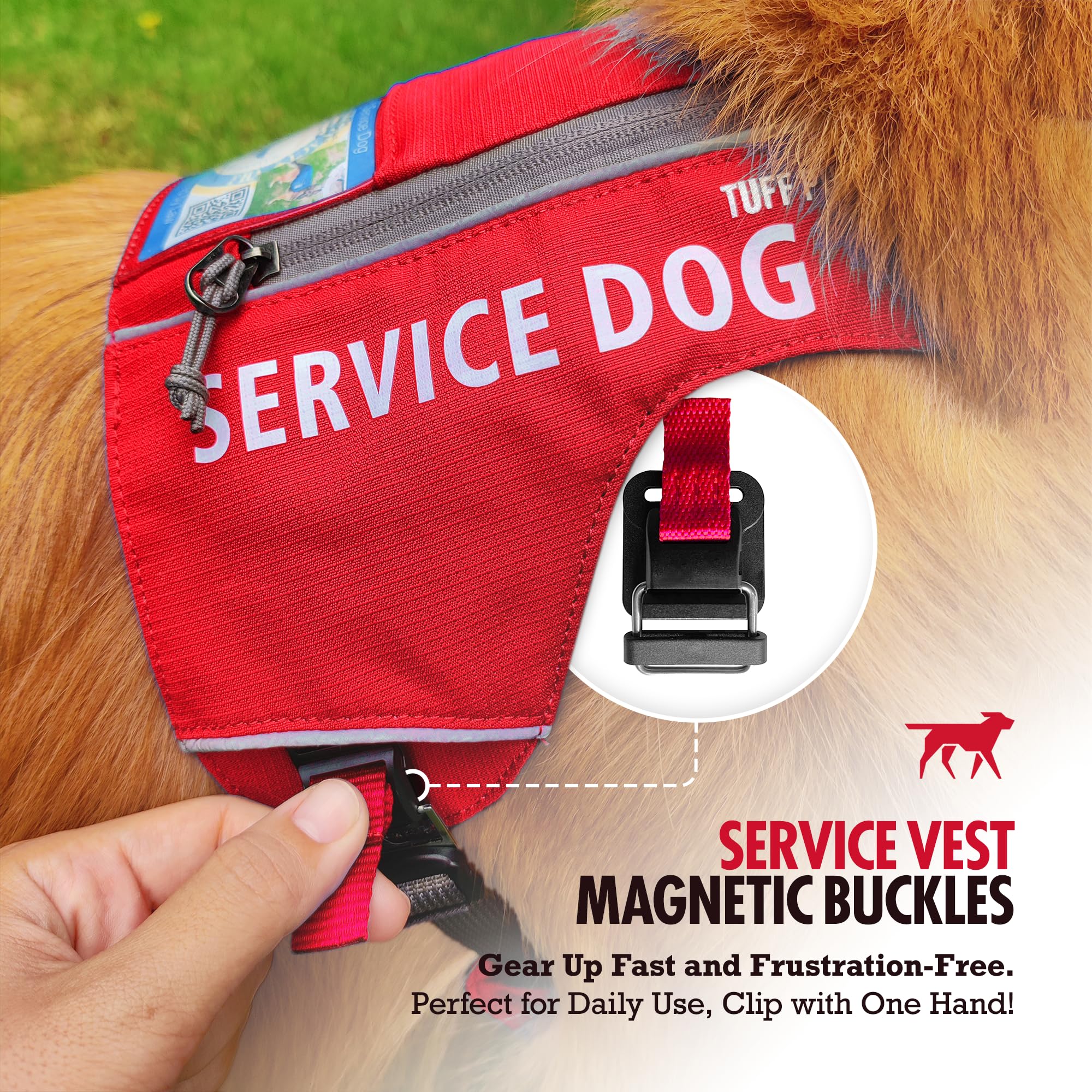 Tuff Pupper durable everyday-use vest withstands frequent outings and service work.