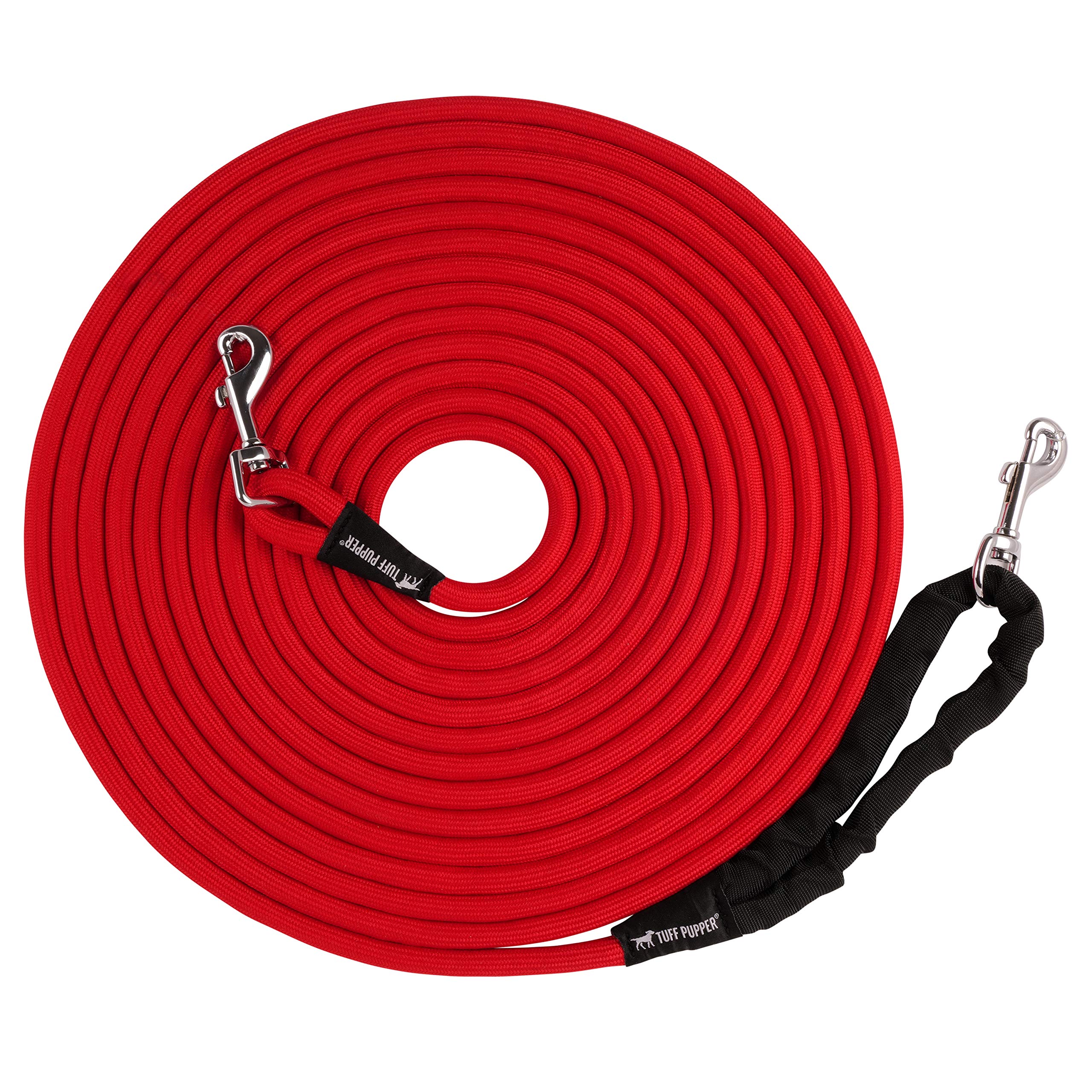 Tuff Pupper heavy-duty 30ft leash extended view for long-range training.